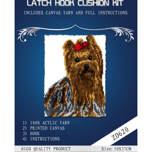 Th Oneroom ZD620 Hook Rug Kit DIY Unfinished Crocheting Yarn Mat Latch Hook Rug Kit Floor