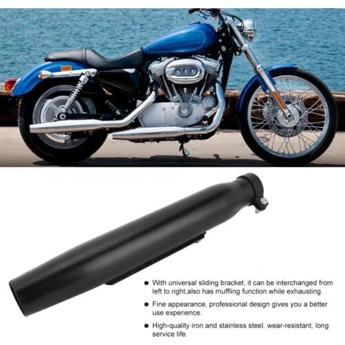 Exhaust Systems Vintage Muffler Pipe Motorcycle Modified Exhaust System Universal Paint Black escapamento moto