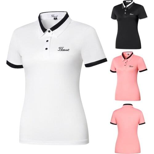 Women Golf Clothing Comfortable Breathable Perspiration Moisture Absorption Short Sleeve Golf T-shirt