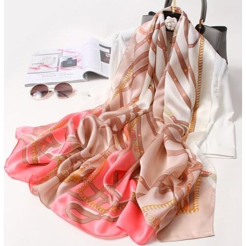 100% Silk Scarf Women Echarpe Brand New 2021 Hangzhou Silk Shawls and Wraps for Ladies Printed Foulard Natural Pure Silk Scarves