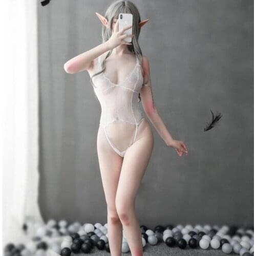 Womens Lingerie Lace G-string Underwear Soft Babydoll Sleepwear Sets Nightwear Satin Cami Top femme Female Clothes Vestido