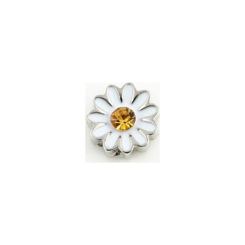 20PCS/lot White Flower Floating Locket Charms Fit For Floating Locket Fashion Jewelrys Making