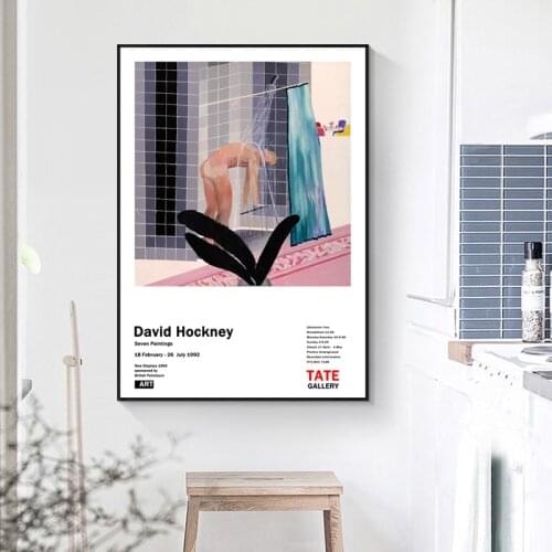 Abstract David Hockney Oil Paintings Canvas Poster Canvas Giclee Classic Artwork for Living Room Bedroom Decor Picture pop