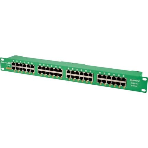 Active 802.3af 802.3at 24 Port Gigabit Power over Ethernet PoE Injector without Power Supply: AT-24-1U