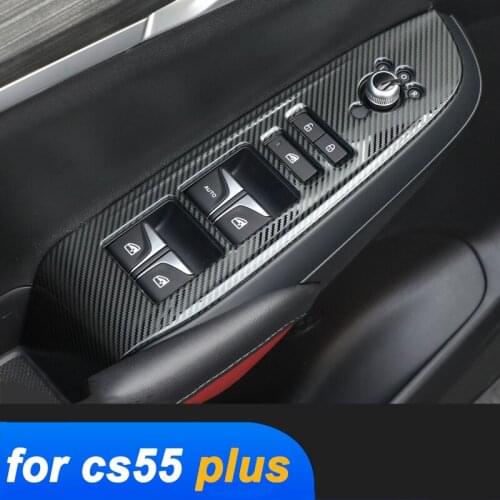 Lsrtw2017 Car Window Lifter Switch Control Panel Trims for Chagnan Cs55 Plus 2019 2020 2021 Cs55plus Accessories Close Open