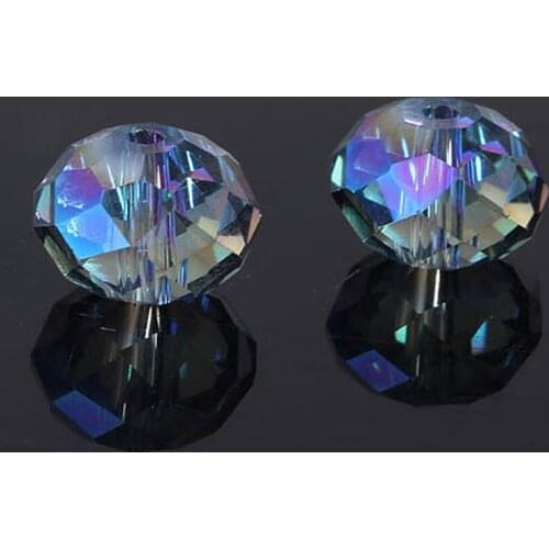 100PCS 8MM Austria Crystal Bead Rondelle Loose Faceted Glass Beads Spacers Beads for Bracelet Jewelry Making