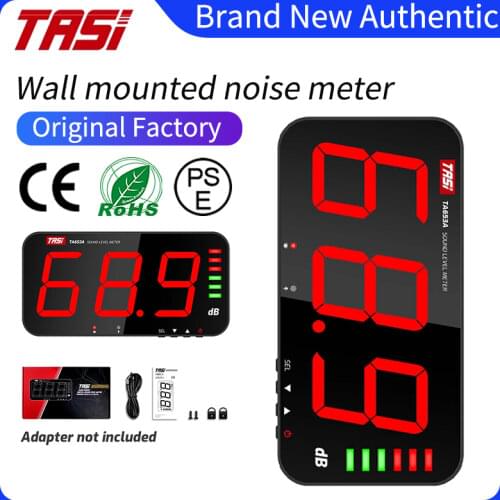 TASI TA653A Digital Sound Level Meter Large Screen Display Noise dB Meter Wall Hanging Type alarm Hospital Restaurant Bar School