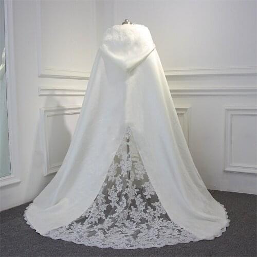 New Long Style Hooded Wedding Capes Wedding Accessories Wedding Wraps bridal Jackets Real Photo black shawl