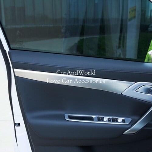 For Geely Atlas Emgrand NL-3 Proton X70 2016-2021 Stainless Car Interior Door Board Cover Armrest Frame Protector Trim Accessory