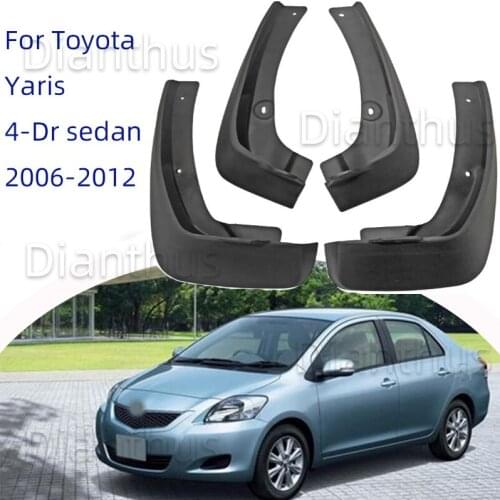 For Toyota Yaris 4-Dr sedan 2006-2012 2007 2008 2009 2010 2011 Car Mudguard Anti-splash Front Rear Fender Accessories