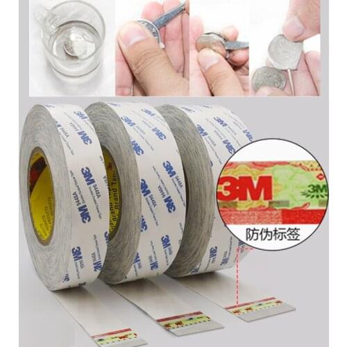 3M Double Sided Tape White Super Strong Double Sided Adhesive Tape Paper Strong Ultra Thin High Adhesive Cotton Various Sizes50m
