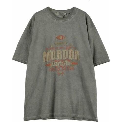 Europe and the United States high street retro five-point sleeve print loose summer street tide brand skateboard short sleeves