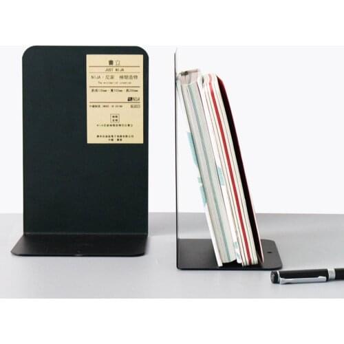 Brand New and High Quality 1 Pair Metal Bookends Organizer Desktop Office Home Book Support Shelf Storage Holder Book Ends Stand
