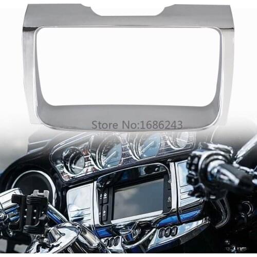 Chrome Radio Trim Bezel Center Stereo Accent Fits For Harley Touring Electra Street New