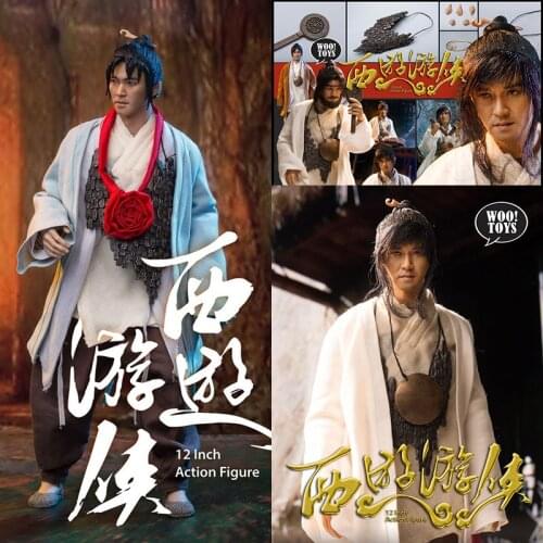 WOO TOYS 1/6 A Chinese Odyssey Stephen Chow Figure Model Luxury Version 12'' Male Soldier Action Body for Fans Collection