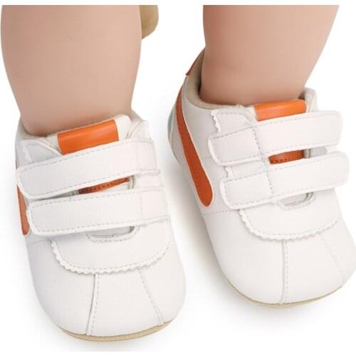 Bobora Newborn Baby Boys Girls Leather Sneakers Soft Rubber Sole Infant Moccasins Anti-Slip Toddler Wedding Uniform Dress Shoes