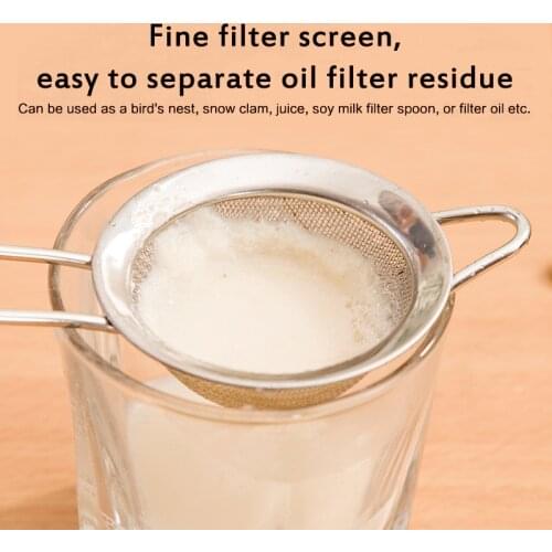 Food Colander Kitchen Stainless Steel Strainer Oil Strainer Flour Colander Sifter Mesh Filter Kitchen Baking Cooking Accessories