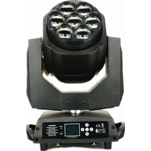 Hot slae 7x15W led mini bee eye moving head zoom wash disco light 4 in 1 full color rgbw led beam stage lighting rotation effect