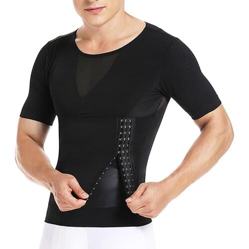 Mens Compression Shirt Slimming Body Shaper Vest Sleeveless Undershirt Tank Top Tummy Control Shapewear for Men