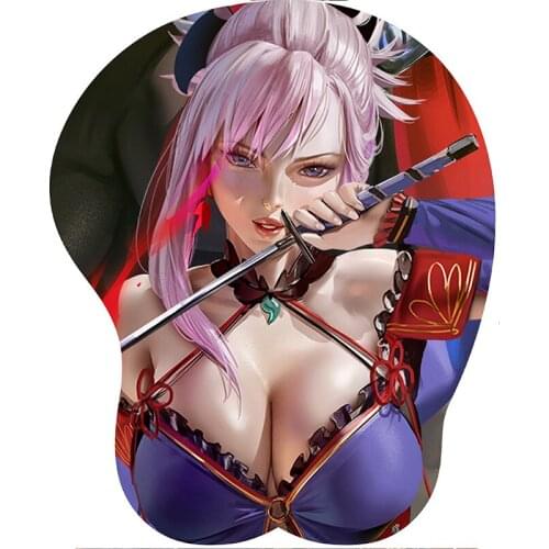 Soft Bowl Holder Creative Two-dimensional 3D Stereo Silicone Beauty Mouse Pad Personalized Cartoon Anime Hand Pad Mouse Pad
