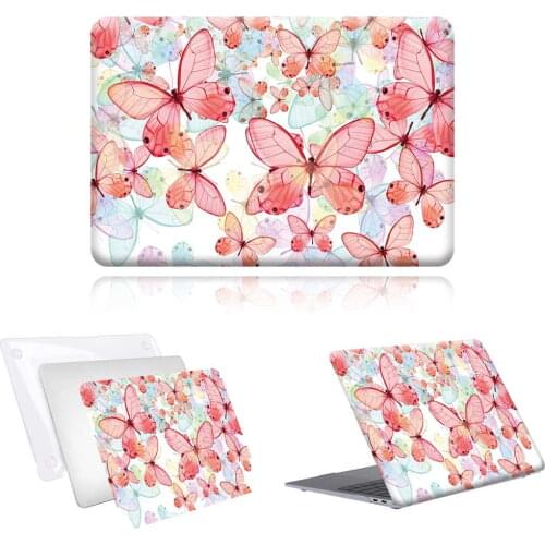 For Apple Macbook 12/Pro 13 A2251 A2289/Pro 13 A2338 Pink Butterfly New PVC Laptop Case For Fund Air 13 A2337/Pro 15 16/Air 11