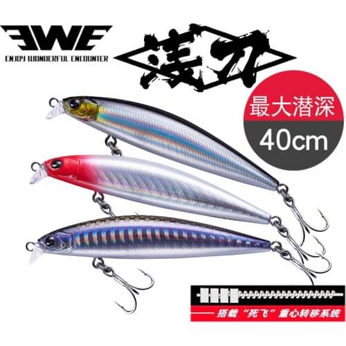 New EWE Shallow Knife Mino Fishing Lure 8g/13g Isca Artificial Wobbler 80/100mm High Quality Floating Long Shot Alice Lure Bait