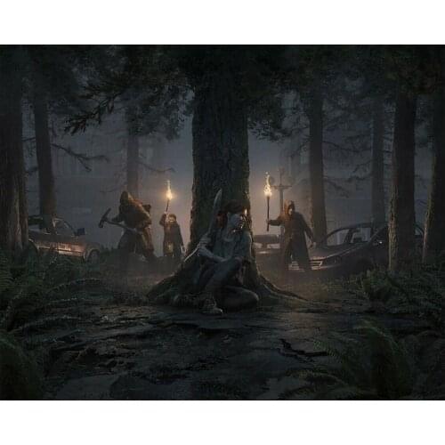 The Last of Us Part II 2 Ellie Duality Night Art print Silk poster Home Wall Decor