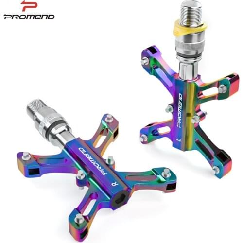 PROMEND Ultralight Universal Colorful Sealed 3-bearing Road Bike Pedal Non-slip Aluminum Alloy Mountain Bike Pedal Accessories