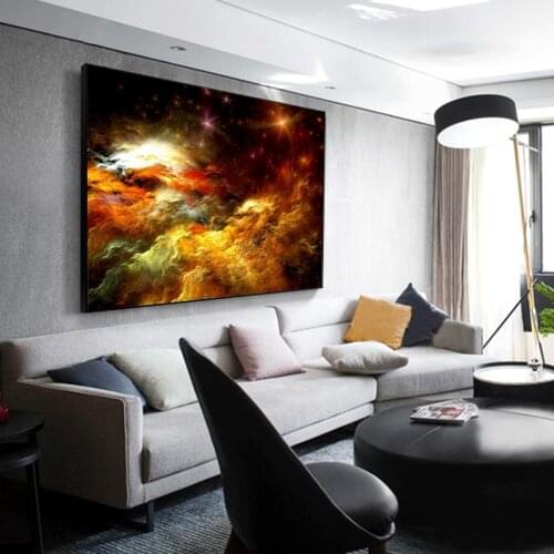 Nordic Poster Orange White Smoke Texture Abstract Canvas Wall Canvas Painting Posters and Prints Living Room Home Decoration