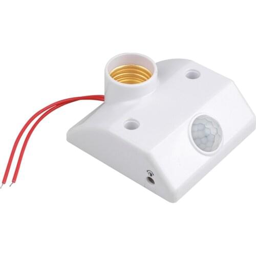 LED Bulb Light E27 Base Automatic Human Body Infrared IR Sensor PIR Motion Detector Lamp Holder Wall Lamp Holder Socket