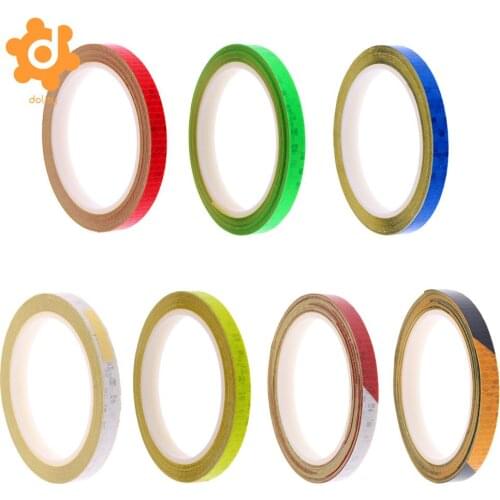 8 Meters Reflective Bike Wheel Rim Stickers Bicycle Cycling Reflector Tape DIY Decals reflectivestickers for bicycle wheel rim