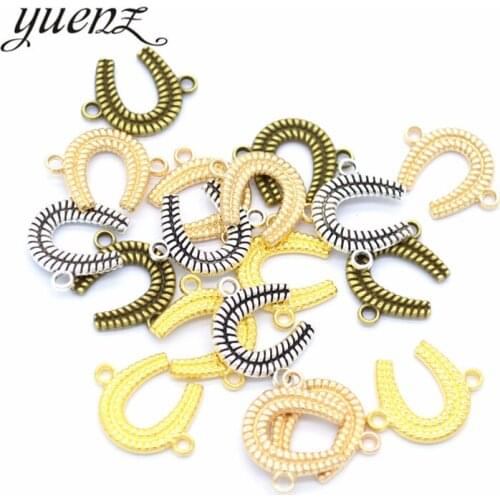 YuenZ 20pcs 2020 New Product horses hoof Charms Pendant For Metal Alloy Jewelry DIY Marking 17*13mm D9315
