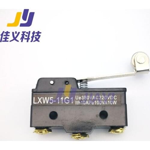 High Quality Micro Switch Limit Switch LXW5-11G1 220V 10A 10W Stroke Switch with Long Handle with RollerPlastic Case;2Pcs/Pack