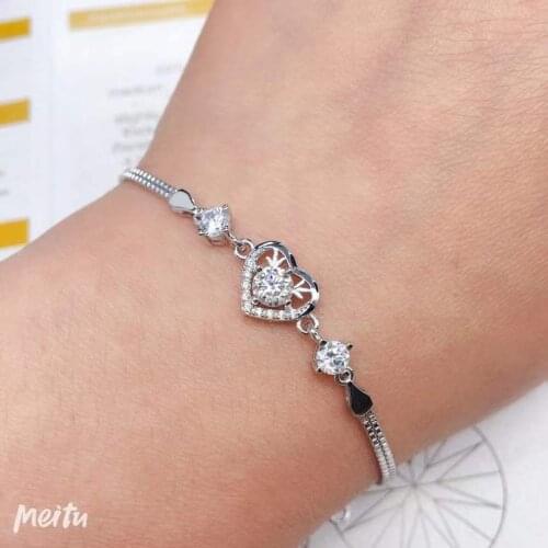 Moissanite D VVS Womens Bracelet 925 pure silver diamond bracelet latest style hot sale promotion