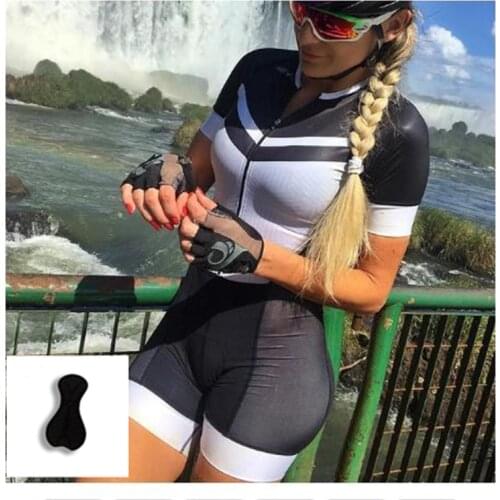 Women Bicycle Breathable Team Sublimation Short Sleeve Triathlon Suit, Cycling Triathlon Jumpsuit Triathlon Bike Road Sport Suit