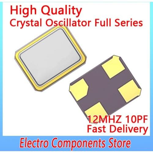 10pcs/lot Quartz Resonator 12MHZ 3225 Crystal Oscillator 12.000MHZ 12.000M 12M Resonators YSX321SL 4Pin 10PF ±10PPM Oscillators
