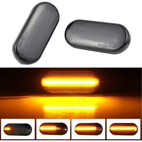 2pieces Led Dynamic Side Marker Turn Signal Light For Volkswagen VW Bora Golf 3 4 Passat 3BG Polo SB6 SEAT Ibiza Leon Skoda Ford