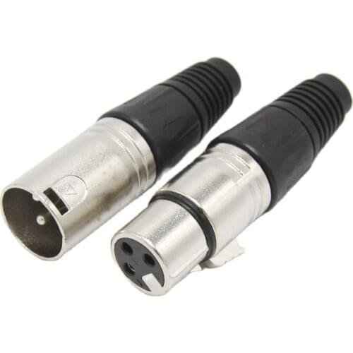 3Pins silver XLR Female connector Microphone connector MIC Adapter