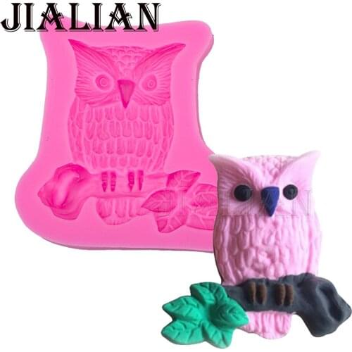 3D Chocolate mold silicone DIY owl soap mold fondant cake decorating tools baking tools for cakes cooking mould T0100