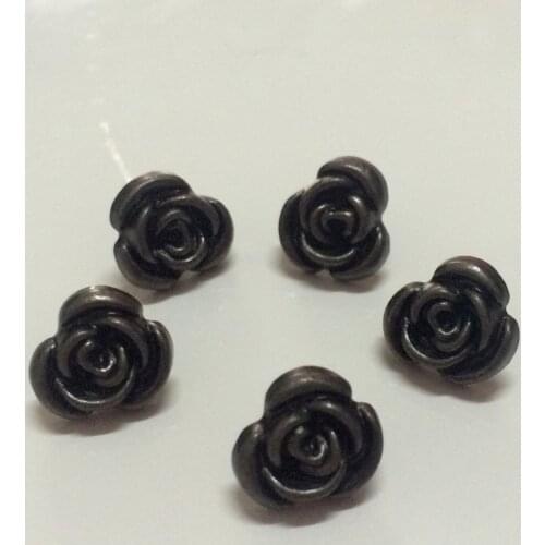 50PCS 10MM Antique Silver Rose Flower Rivet Punk Spike Flower Studs Spikes Shoes Belt Bag Bracelets Accessories Leather Craft