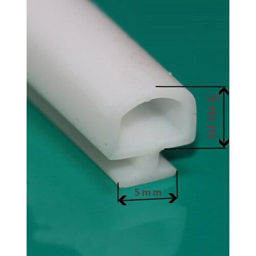 6Meter White Silicone Rubber sealing strips aluminum door/window sealed plastic strips energy saving windows &doors