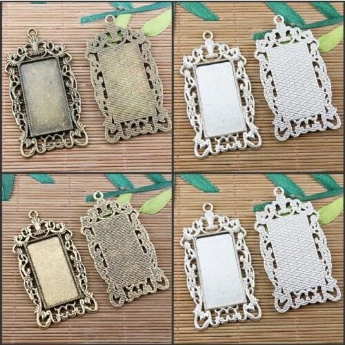 9pcs Mixed floral rim rectangle cabochon settings(INNER SIZE:20*38mm) EF2506-2508