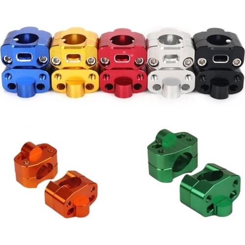1 pair CNC Aluminum Motorcycle Pit Dirt Bike Handlebar Fat Bar Adapter Handlebar Mount Riser Clamp 7/8" To 1 1/8 22mm-28mm