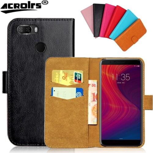 For Lenovo K5 Play Case 5.7" 6 Colors Flip Wallet Cases Lenovo K 5 Play Soft Exclusive Leather Phone Cover Bag Black