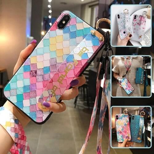 Wrist Strap Phone Case for Samsung galaxy S20 Ultra S10 S8 S9 Plus Note 8 9 S10E Luxury Lanyard Carry Cover Case