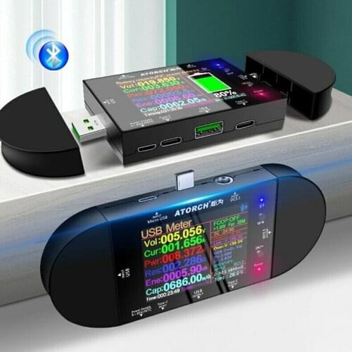 2.4 inch USB Tester Multimeter Type-C DC Digital Voltmeter Ammeter Power Bank Voltage Volt PD Trigger Meter Electric Detector