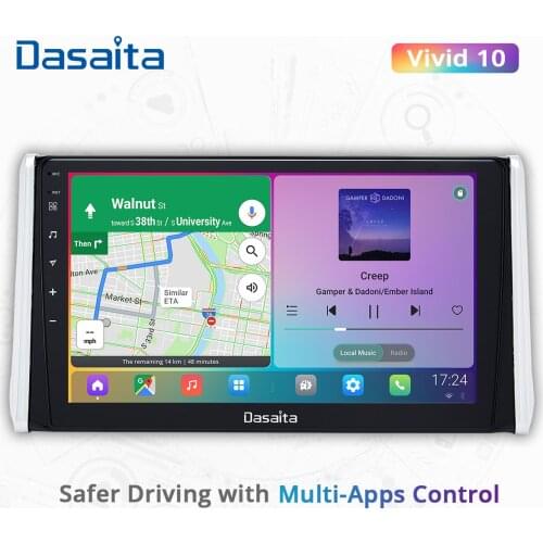Dasaita for Toyota RAV4 2018 2019 2020 Car Radio with Apple Carplay Android Auto Multimedia Video Player GPS Navigation Stereo