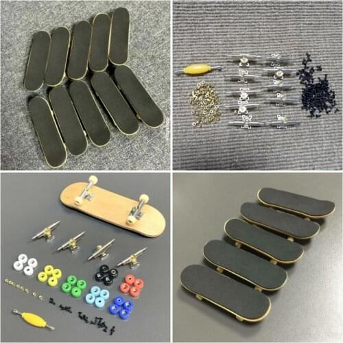 5PCS Wooden Finger Skateboards Professional Finger Skate Board Wood Basic Fingerboard Toy Xmas Gift