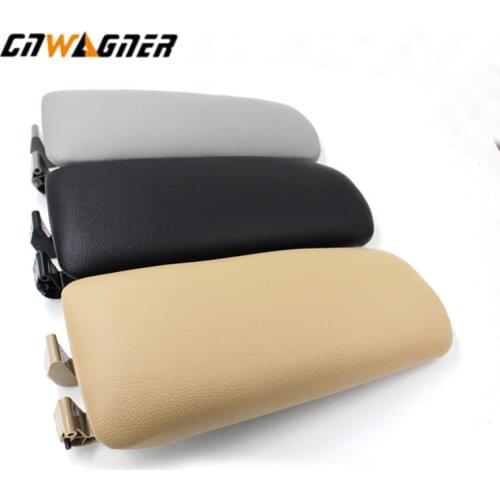 For Audi Leather Car Auto Armrest Latch Cover For Audi A4 B6 B7 2002-2007 Center Console Arm Rest Storage Box Lid Cover