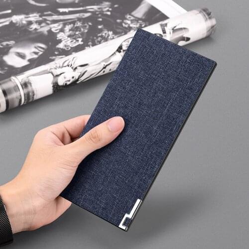 Men Wallet Canvas Purse Card Holder Slim Long Wallet Card Holder Wallet PL195226
